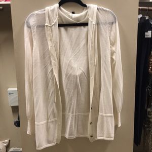 Light cardigan with hoodie